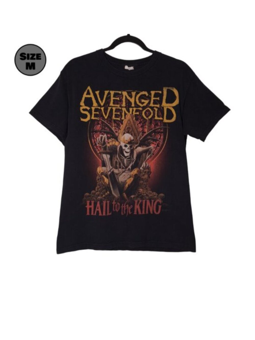 Avenged Sevenfold: Hail to the King Tour 2013 USED Shirt (FADING, M, Metal)